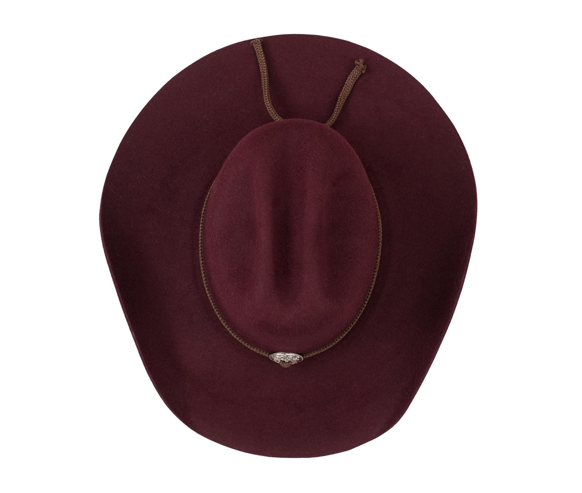 88075 burgundy fur felt Cowboy hat